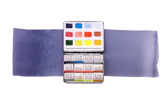 The 12-Color Watercolor Remix Travel Palette, a Case for Making handmade watercolor travel palette.