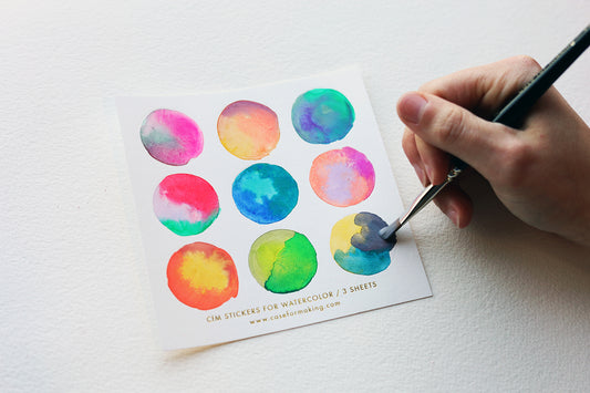 Additional product photo of the CfM Stickers for Watercolor - Circles.