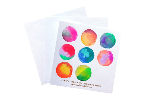 CfM Stickers for Watercolor - Circles, we thought it must be a dream, but it's really true—we now have our own watercolor stickers, in two shapes (you…