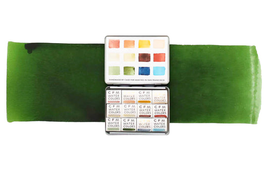 The 12-Color California Desert Watercolor Travel Palette, a Case for Making handmade watercolor travel palette.