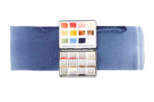 12-Color Portrait Watercolor Travel Palette, an excellent palette for spontaneous people-watching and people-painting!