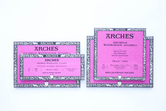 Arches Hot Press Watercolor Blocks, arches 100% cotton, acid free and PH-neutral paper is mould-made, gelatin-sized and air-dried in France—the best…