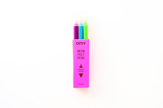 Additional product photo of the OMY Neon Felt Markers.