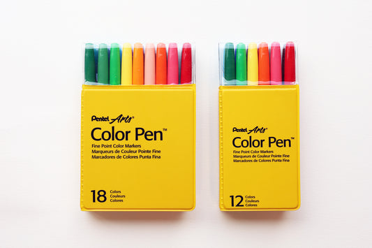Pentel Color Pens, these fine-point markers offer lovely saturated color great for drawings, posters or cards!