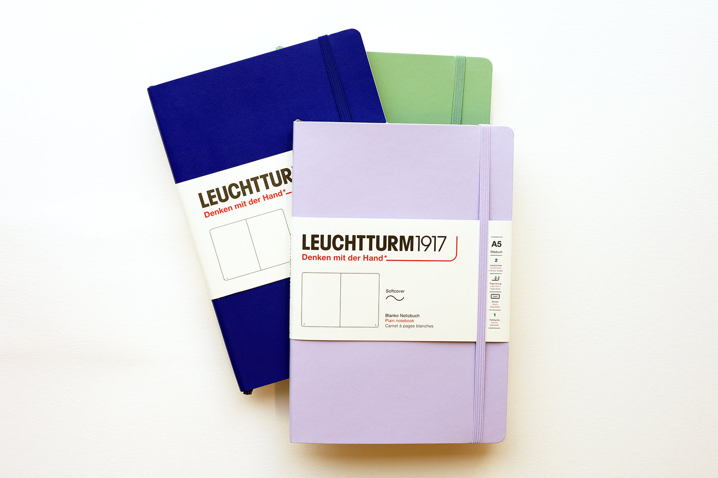 Additional product photo of the Leuchtturm 1917 A5 Softcover Notebooks.