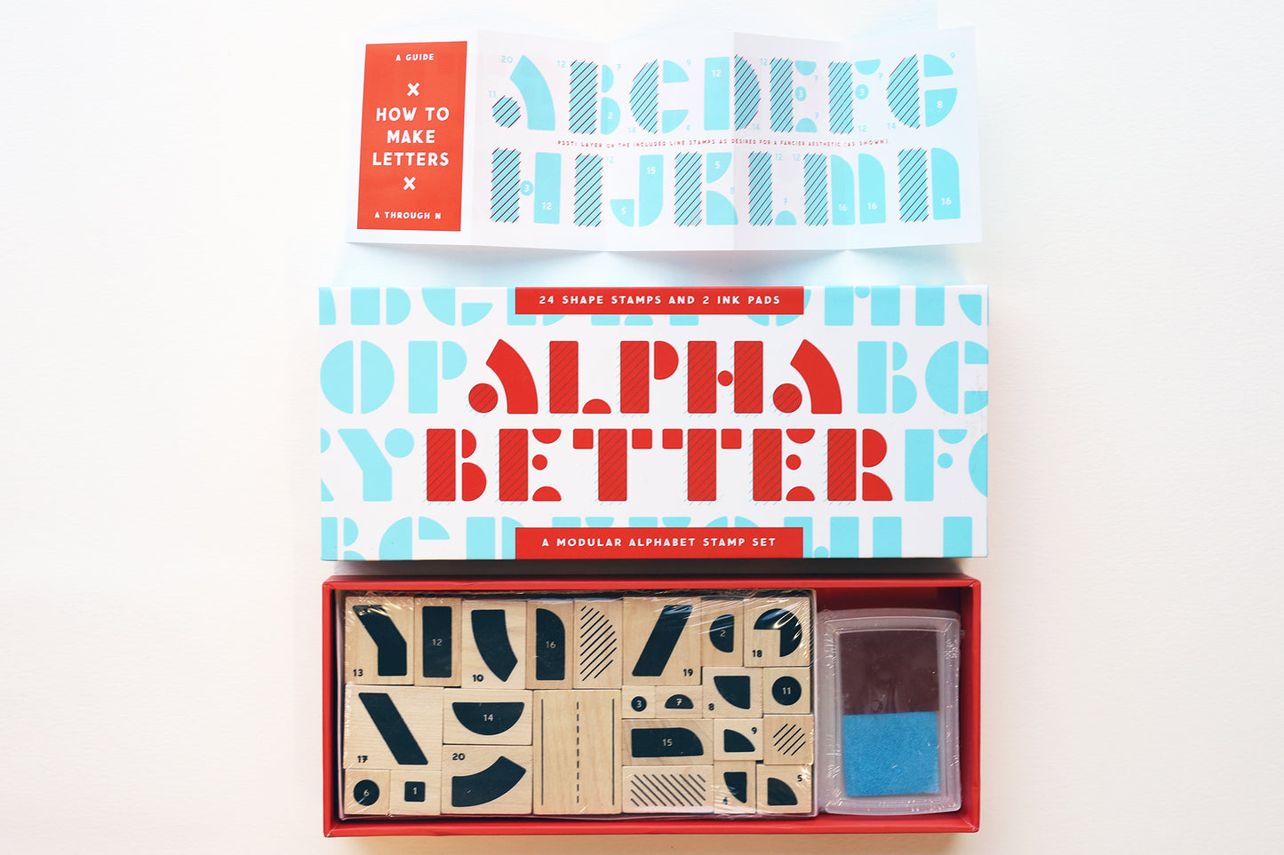 Additional product photo of the Alpha Better Stamp Set.