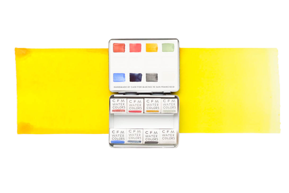 The 8-Color Combo Watercolor Travel Palette, a Case for Making handmade watercolor travel palette.