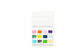 The CfM Travel Palette Swatch Card, a Case for Making handmade watercolor travel palette.
