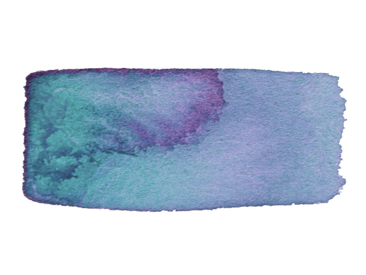 A hand painted swatch of CfM Mermaid.
