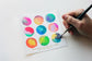 Additional product photo of the CfM Stickers for Watercolor - Circles.