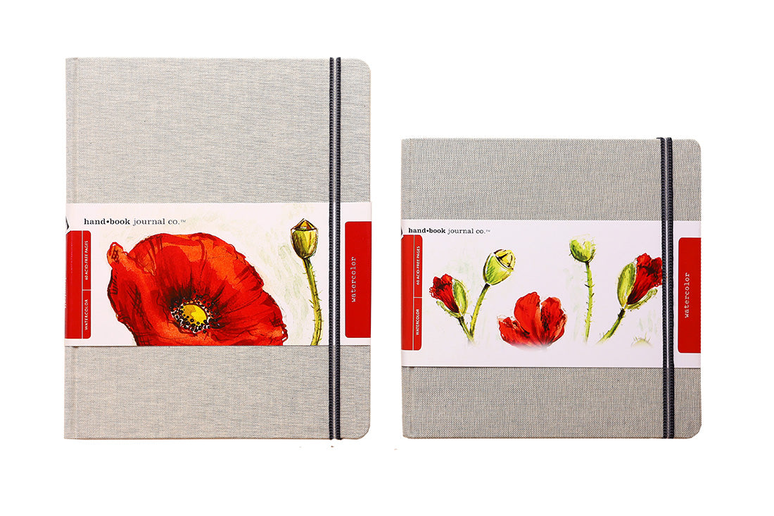 Handbook Travelogue Linen 95 lb. Watercolor Book, this durable, versatile hard-cover watercolor journal is ready to go where you go!