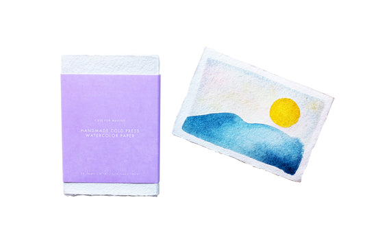 Additional product photo of the CfM Handmade Watercolor Paper Sheets.