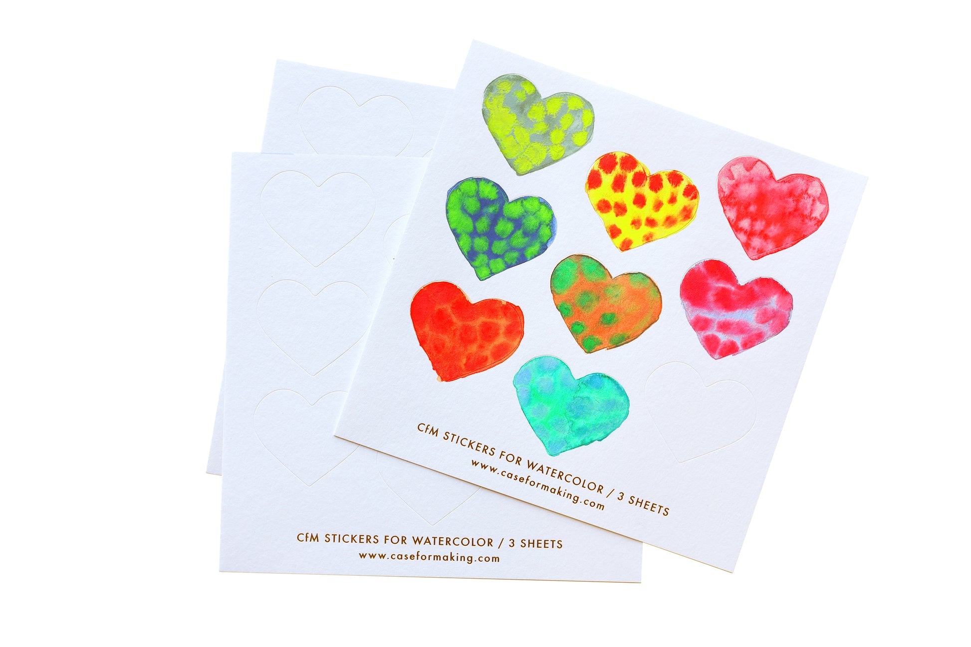 CfM Stickers for Watercolor - Hearts, we thought it must be a dream, but it's really true—we now have our own watercolor stickers, in two shapes (you…