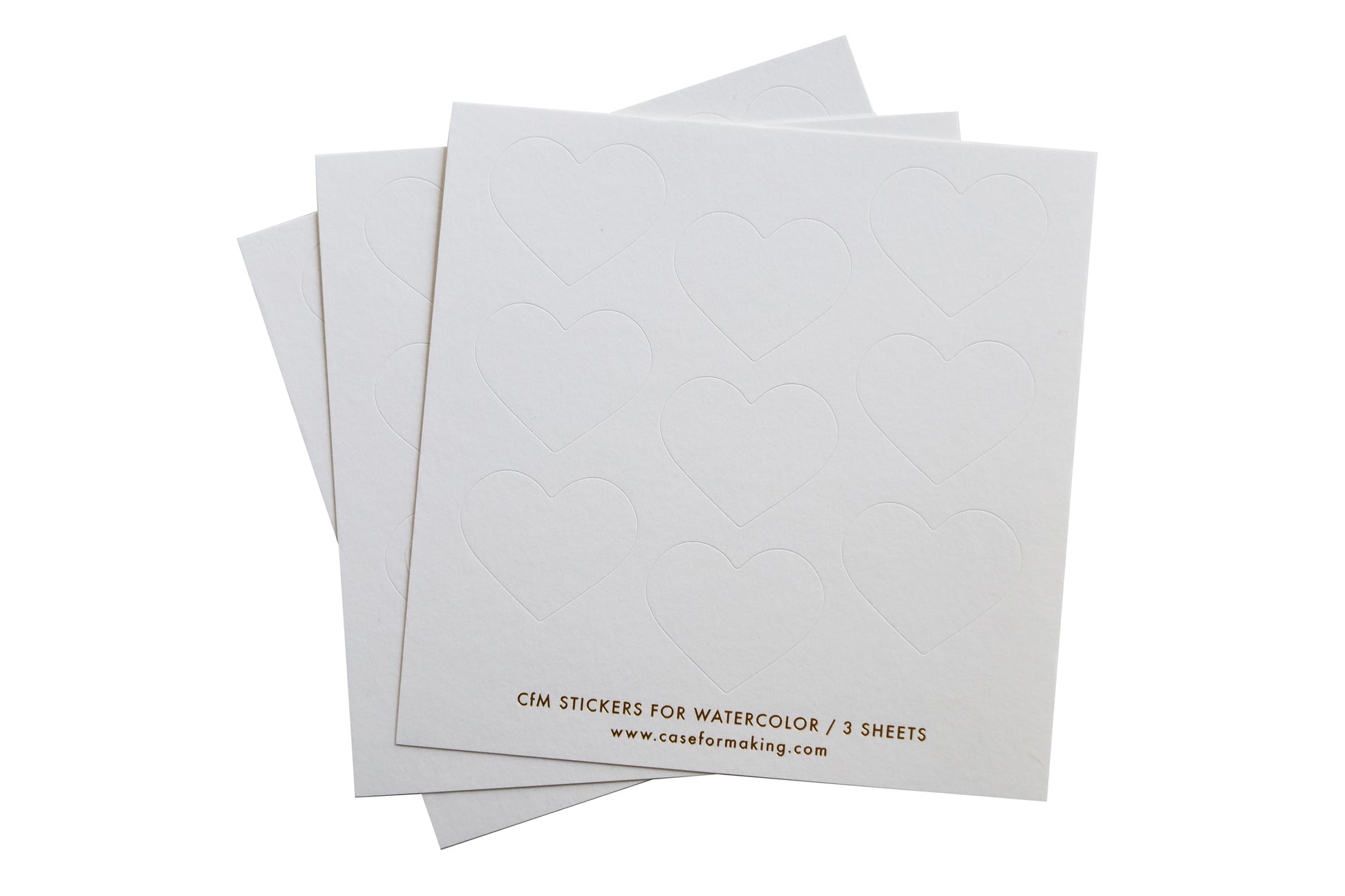 Additional product photo of the CfM Stickers for Watercolor - Hearts.