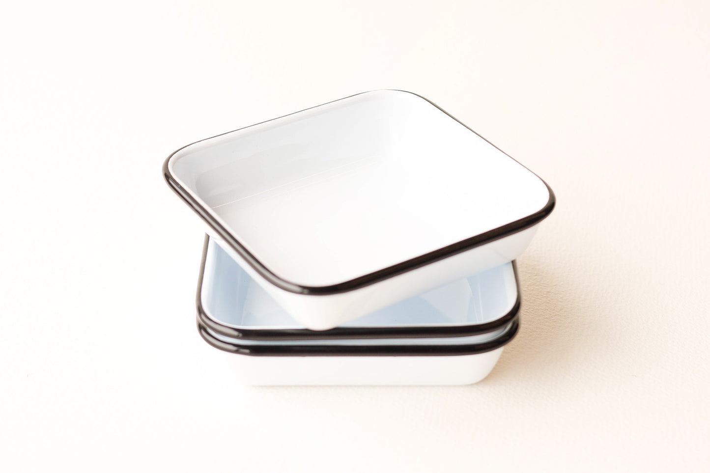 Additional product photo of the Crow Canyon Mini Square Enamel Trays.