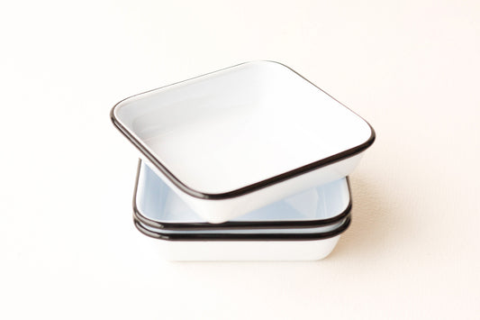 Additional product photo of the Crow Canyon Mini Square Enamel Trays.