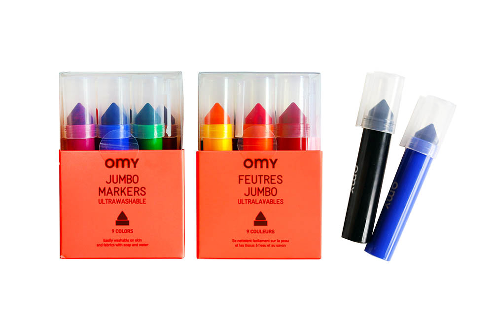 OMY Ultrawashable Jumbo Markers, classic OMY markers in a jumbo size great for little hands!