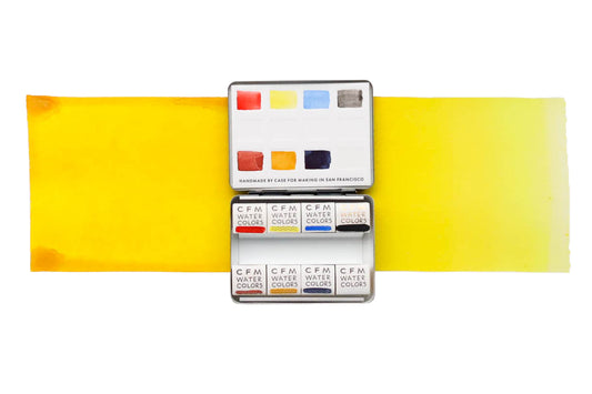The 8-Color Primary Watercolor Travel Palette, a Case for Making handmade watercolor travel palette.