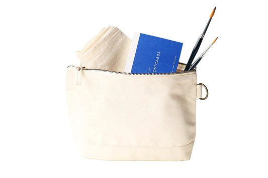 Shore Canvas Zip Pouch, we're in love with these super handy, durable, and good lookin' canvas pouches by Shore Bags!