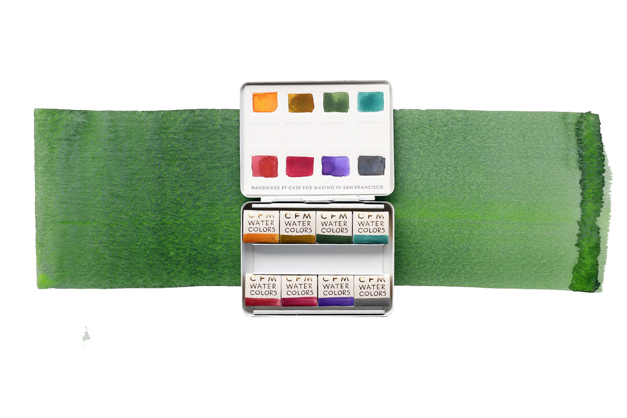 The 8-Color Ultra-Blends Watercolor Travel Palette, a Case for Making handmade watercolor travel palette.