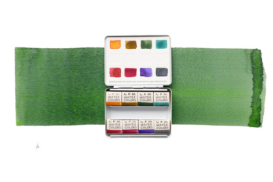 The 8-Color Ultra-Blends Watercolor Travel Palette, a Case for Making handmade watercolor travel palette.