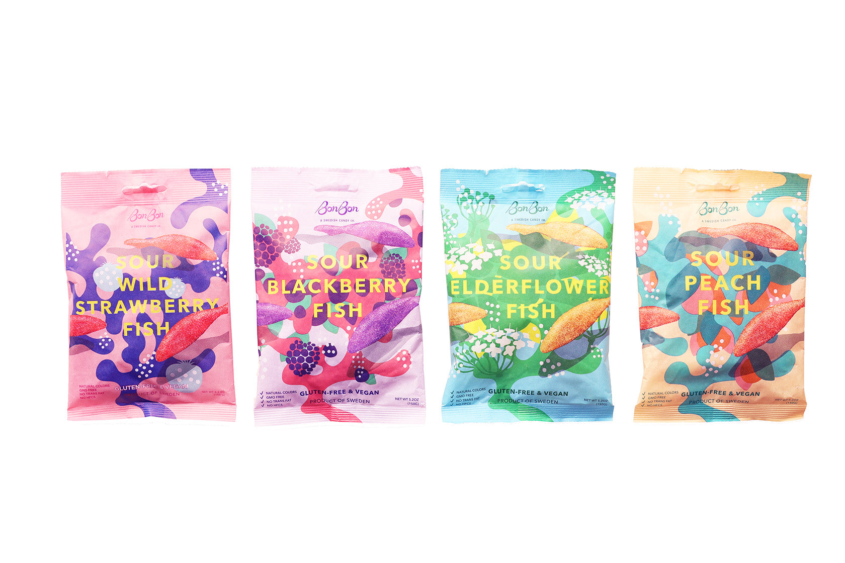 Additional product photo of the Bon Bon Sour Fish Gummy Candy.