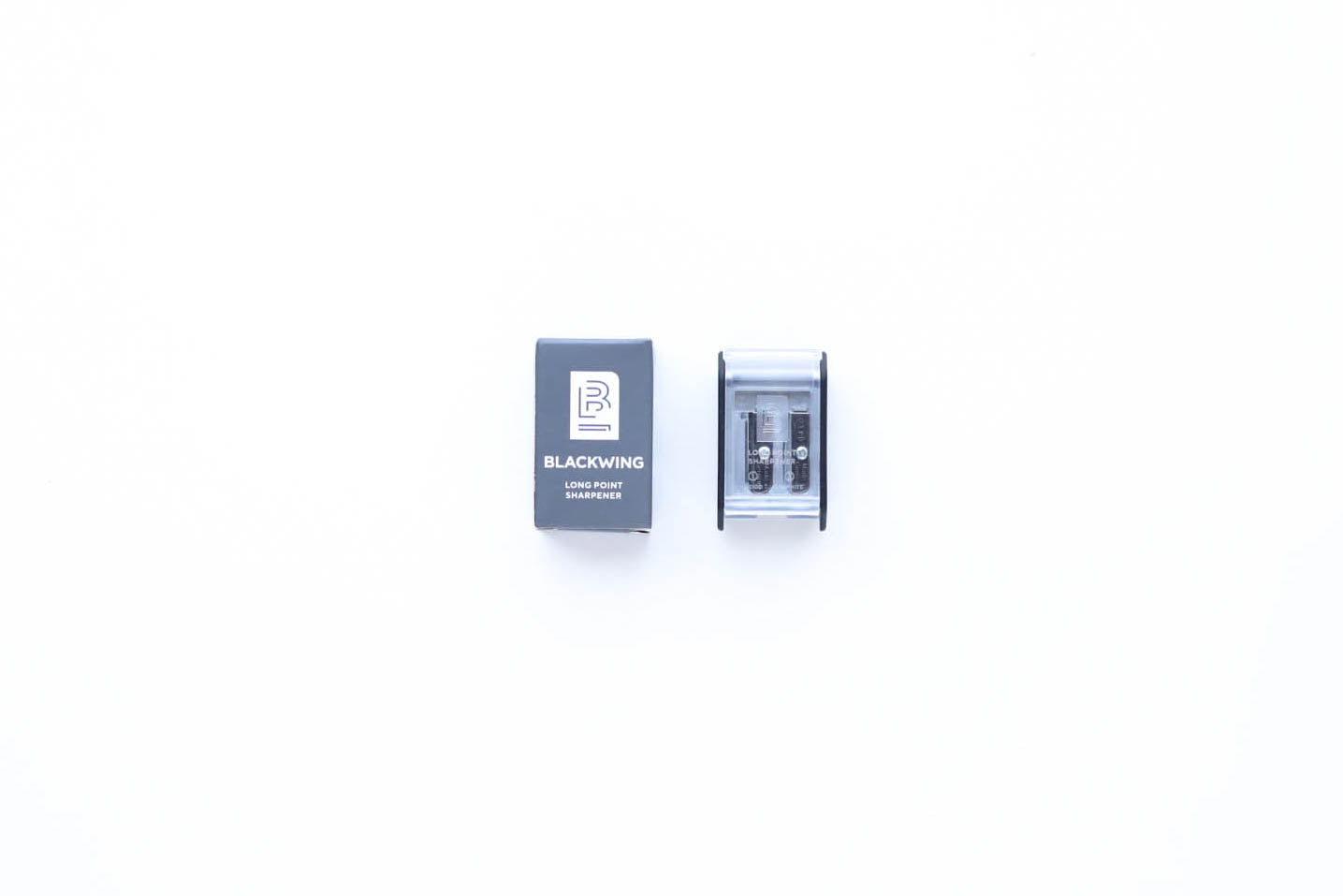 Blackwing Two-Step Pencil Sharpener, the Blackwing Two-Step Sharpener creates a long, strong point using a two-step sharpening process.