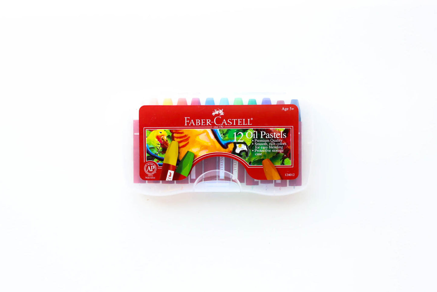 Faber Castell Oil Pastel Set, features 12 vibrant colors that are opaque, blendable, and super smooth!