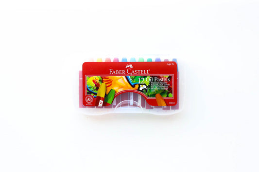 Faber Castell Oil Pastel Set, features 12 vibrant colors that are opaque, blendable, and super smooth!