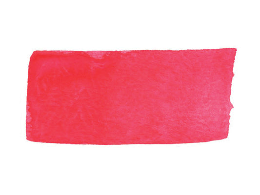 A hand painted swatch of Fluorescent Flame Red.
