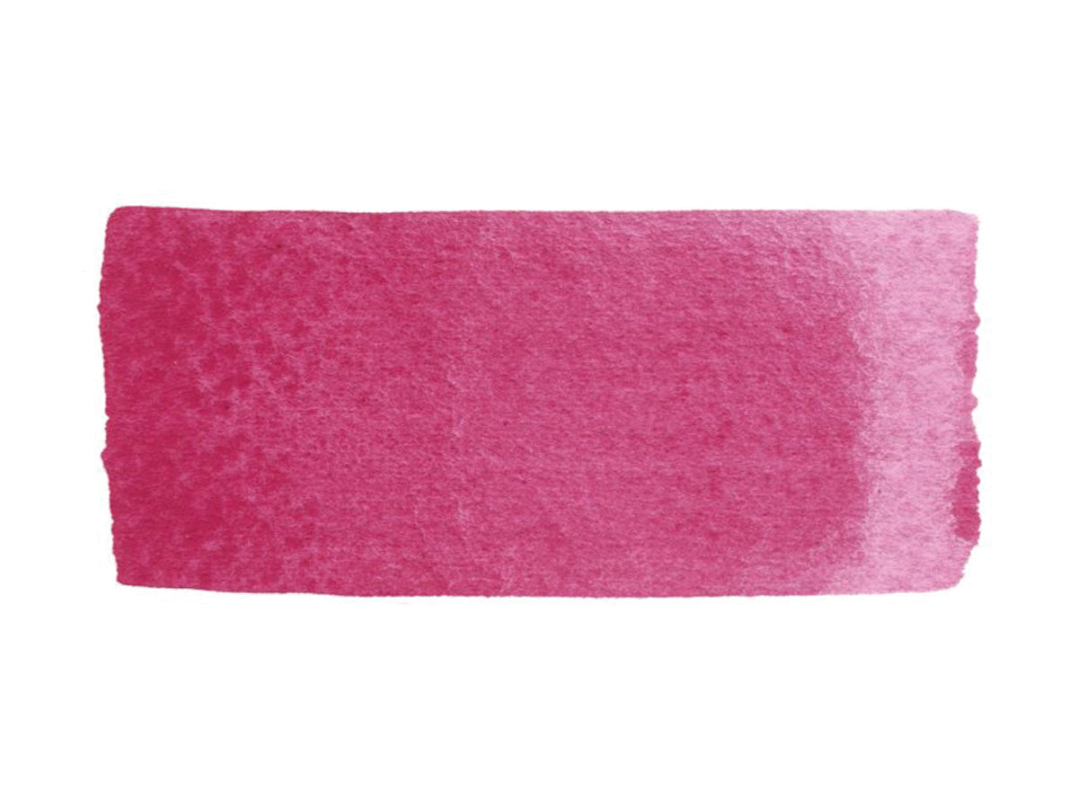 A hand painted swatch of French Rose Lake.