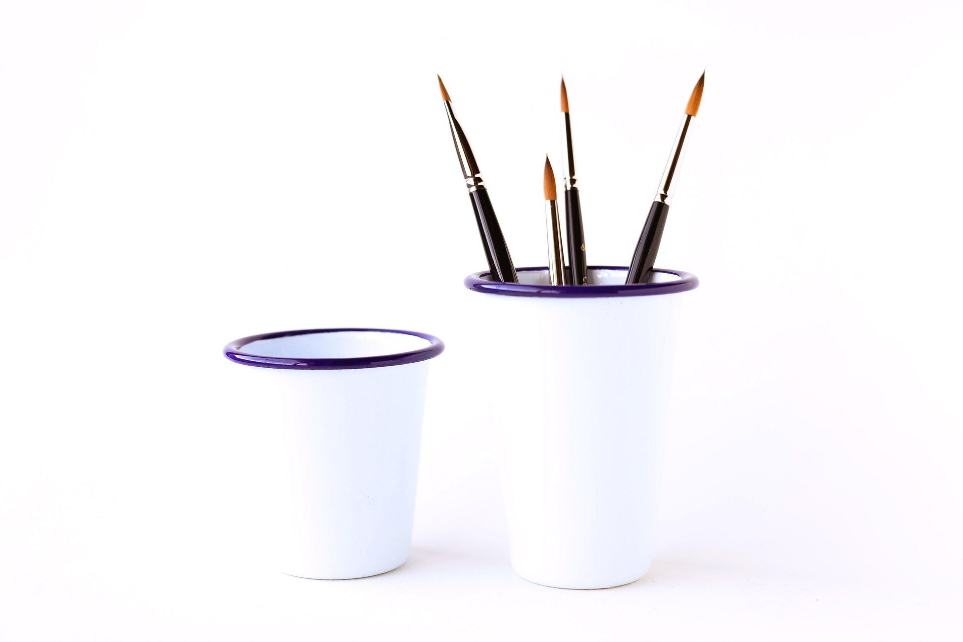 Crow Canyon Classic White and Blue Tumbler, you can't get more classic that a white and blue enamel cup!