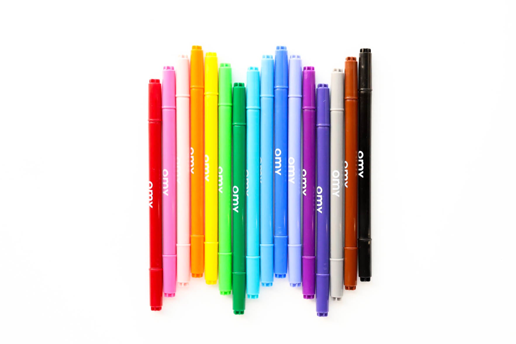 OMY Ultrawashable Felt Markers, a classic set of markers that are also conveniently easily washable from skin or fabric with a little soap and water!