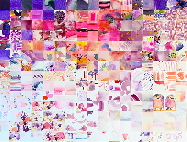 Additional product photo of the Pink/Purple Quilt.