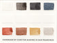 A close up of the pre-painted Monochromatic Black/White/Metalllic Palette swatch card.